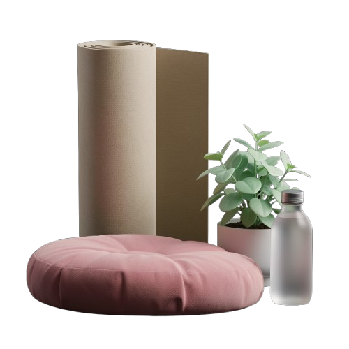 Yogamatte und Sitzkissen